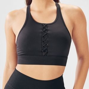 Fabletics sports bra XS with braided center panel detail